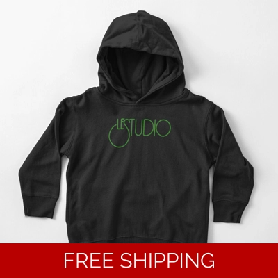 Le Studio Toddler Pullover Hoodie Forest Green Logo